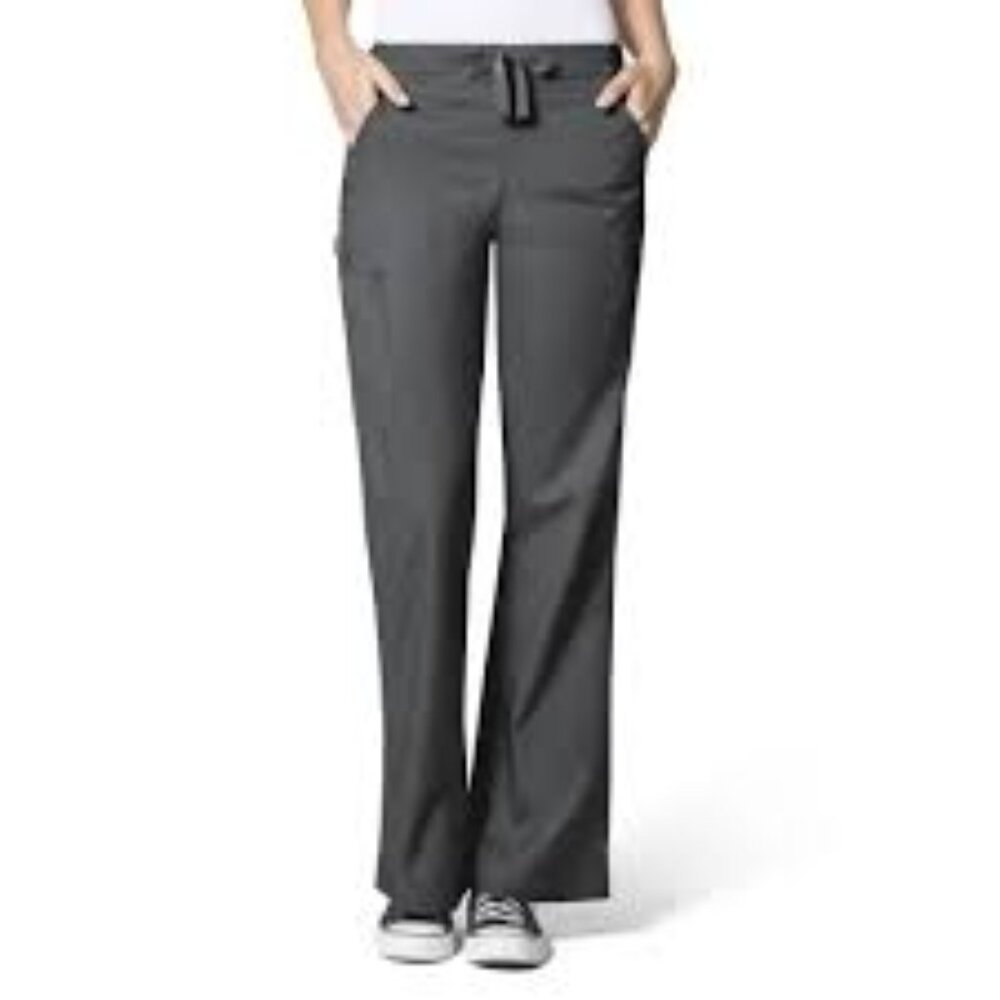 WonderWink Women's Scrub Cargo Pant-5046P Petite Pewter New With Tags Size MDP